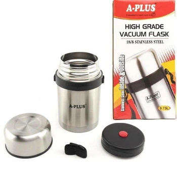 Термос харчовий з нержавіючої сталі A-PLUS 1663 750 ml з чохлом