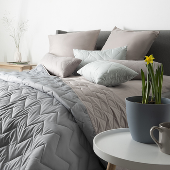 Покривало Bodi TM SLEEPINGG 220х240 см сталевий/св.