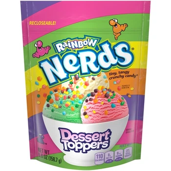 Драже Nerds конфетки от Вилли Вонка Rainbow Dessert Toppers сладкие снаружи и кислые внутри 158.7g