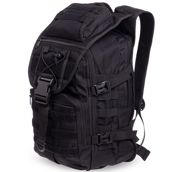 Штурмовой тактический рюкзак армейский военный походный для охоты 23 литра 45 х 32 х 15,5 см SILVER KNIGHT черный АН9900