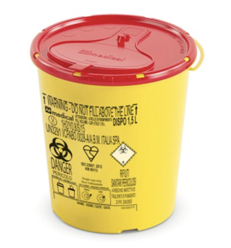 Контейнер для сбора игл и мед. отходов AP Medical DISPO емкость 1,5 л. с PP, круглый (00281)