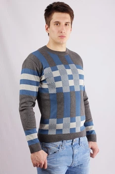 Джемпер чоловічий BREX 33-1902 44 сірий