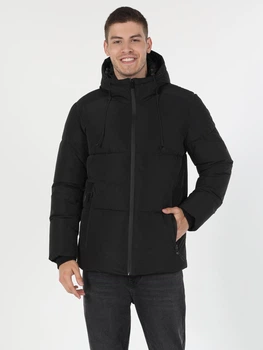 Куртка демісезонна з капюшоном чоловіча Colin's CL1055676-BLK S Чорна (CL1055676BLK_S)