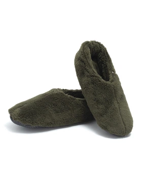 Тапочки-балетки детские домашние махровые Хаки Maybel 30-31 (1776_3)