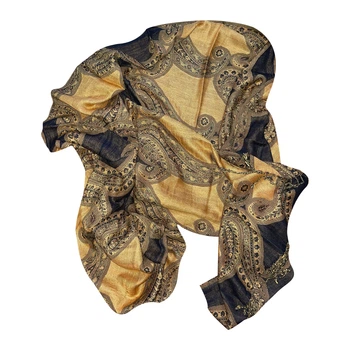 Шарф из вискозы оранжевый Silk Route a-1474 200х80 см