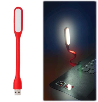 Портативна USB лампа підсвітка для ноутбука Led Plastic Light Red