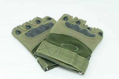 Тактические перчатки беспалые защитные L Олива