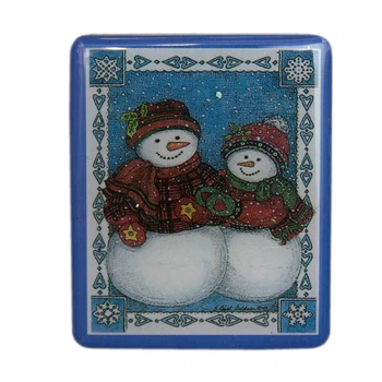 Новогодний магнит снеговики, 5,5*4,5 см (012183-1)