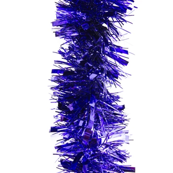 Мишура, 2 м, синий, диаметр 9 см, ПВХ (ГН-90/2-4)