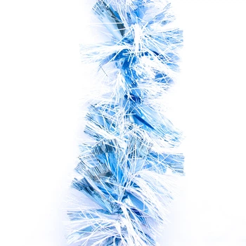 Мішура, 2 м, білий-блакитний, діаметр 12 см, ПВХ (ГЛ-120/2/1-1)