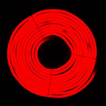 Неоновая светодиодная гирлянда-трубка SMD2835 LED, 5 м, красный, крепления, IP20 (950064)