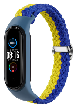 Ремінець до браслету Mi band 3/4/5/6 solo loop MRK Жовто-синій (mrk3568)