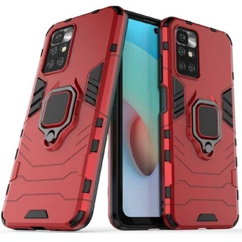 Чехол Fiji Ring для Xiaomi Redmi Note 11 4G бронированный бампер с кольцом красный