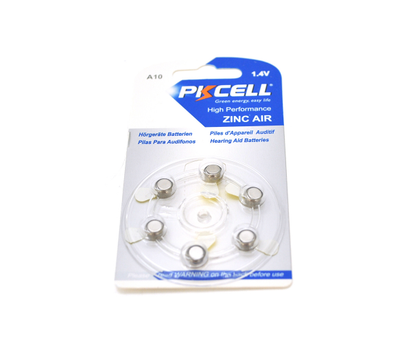 Батарейка повітряно цинкова PKCELL 1.4V ZA10, 6 штук у блістері, ціна за блістер
