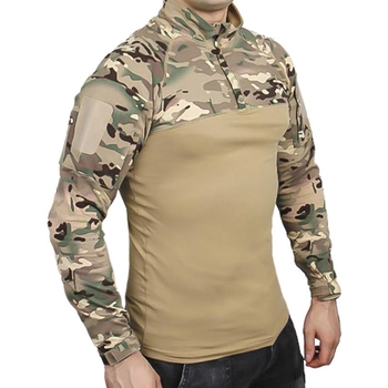 Рубашка тактическая убокс Pave Hawk PLY-11 Camouflage CP 3XL военная с воротником на замке и карманами