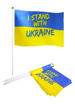 Флаг Украины на палочке с присоской Martel. размер 14*21 см 0083