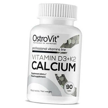 Кальций Д3 К2 Vitamin D3 + K2 Calcium Ostrovit 90таб (36250017)