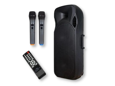 Акумуляторна акустична система XPRO A15-15 колонка валіза 150Вт USB, SD, FM радіо, Bluetooth, 2 мікрофона, ДК (A15-15)