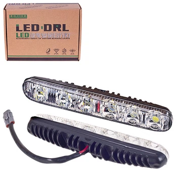 Фары доп/дневного света XS-006 DRL 16 6LED/4W/12V/пластик/190*26mm/ 42164