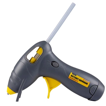 Клеевой пистолет MASTERTOOL DC 6V, аккумуляторный, LED-индикатор, термостойкий пластик