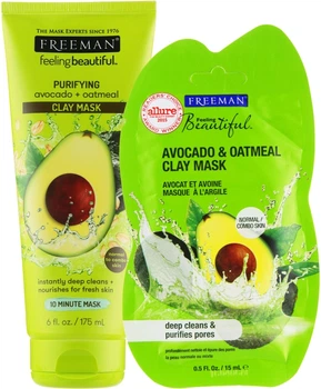 Очищающая глиняная маска для лица "Авокадо и овсяная мука" - Freeman Feeling Beautiful Facial Clay Mask 15ml (255899-1287)