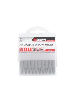 Насадка викруткова GRANITE PZ1 25 мм ¼" S2 набір 10 шт 10-91-251