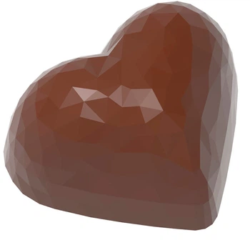 Форма для шоколада поликарбонатная Сердце с гранями 13 г Chocolate World FD-1913 CW