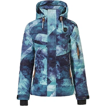 Лыжная и сноубордическая куртка для девочки Rehall Karina Jr 2021 graphic mountainss aqua 116 60100-3012