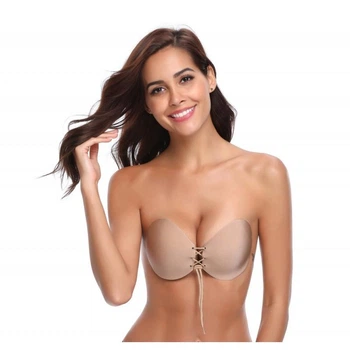 Бюстгальтер-невидимка силіконовий Fly Bra з ефектом Push-Up Beige (B)