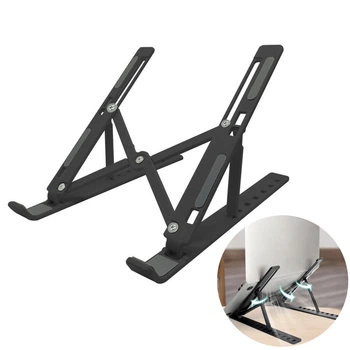 Регульована складна підставка для ноутбука LAPTOP STAND (чорна)