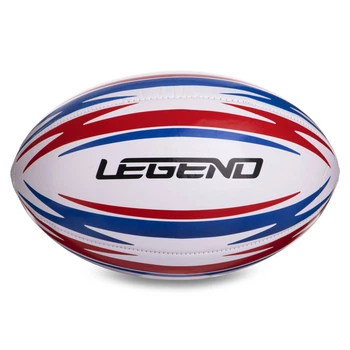Мяч для регби №5 для взрослых LEGEND R-3288 белый-красный-синий