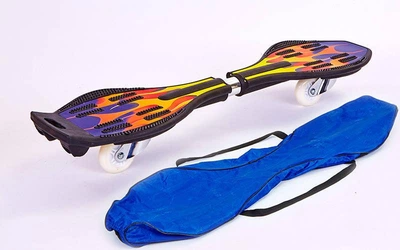 Вейвборд рипстик роллерсерф SP-Sport RipStik скейтборд двухколесный ABEC-7 Синий-оранжевый (SK-004S)