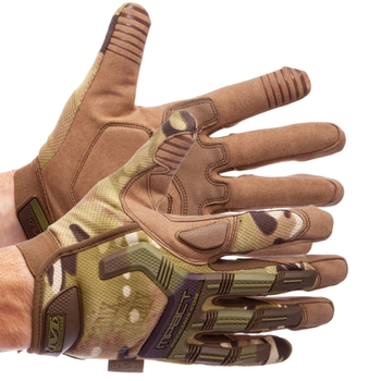 Тактичні рукавички військові з закритими пальцями і накладками Механікс MECHANIX MPACT Камуфляж (BC-5622) L
