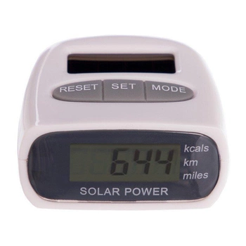 Шагомер счетчик шагов калорий электронный для бега спорта тренировок солнечный на пояс Solar (HY-02T)