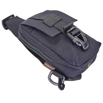 Тактическая сумка через плечо нагрудная-наплечная SILVER KNIGHT 900D 17 х 10 х 4 см Черный (TY-9119)