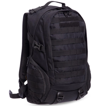 Тактичний рюкзак військовий штурмовий SILVER KNIGHT 16 л Нейлон Оксфорд 40 х 26 х 15 см Чорний (TY-9332)