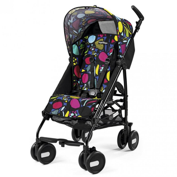 Коляска Peg-Perego Pliko Mini Classico Manri Черная с рисунком (IPKR280035RO01MK01)
