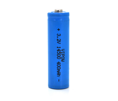 Літій-залізо-фосфатний акумулятор 14500 Lifepo4 Vipow IFR14500 TipTop, 400mAh, 3.2V, Blue Q50/500