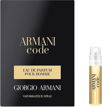 Пробник Парфюмированная вода для мужчин Giorgio Armani Code Pour Homme 1.2 мл (3614273195416/3614273636353)