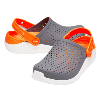 Сабо Crocs Literide Kids Clog 31-32 р 19.2-20.0 см Дитячі Темно сірі 205964-04O-J1 Bright Black/White