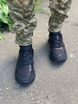 Кросівки чоловічі тактичні ShoesBand Чорні Натуральна шкіра з текстильною сіткою 46 (30-30,5 см)