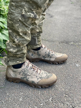Кроссовки мужские тактические ShoesBand камуфляжные Хаки Сверхпрочная натуральная замша размер 46 (30,5 см) (S34001)
