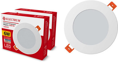 Светильник потолочный ELECTRUM LED LEO 6W 4000K (B-LD-0735 -2) 2 шт