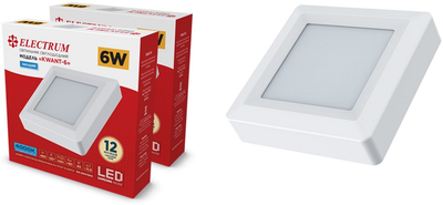 Светильник потолочный ELECTRUM LED KVANT 6W 4000К (B-LD-1966-2) 2 шт