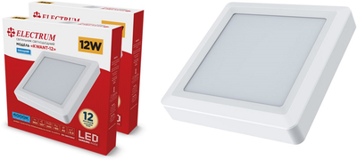 Светильник потолочный ELECTRUM LED KVANT 12W 4000К (B-LD-1967-2) 2 шт