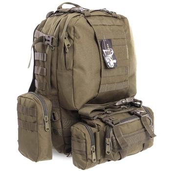 Тактический рейдовый рюкзак SILVER KNIGHT V-55л olive TY-213