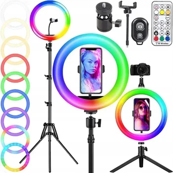 Набор блогера Кольцевая LED лампа TicTok Insta Два штатива + пульты