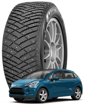 GoodYear UltraGrip Ice Arctic 195/60 R15 88T шип - Шины Citroën C3 II, III 2009 -