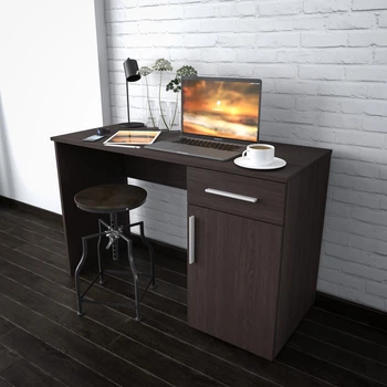 Стол компьютерный с тумбой СТК-01 Ш 1200 / В 760 / Г 500 мм цвет венге, Nikoshop