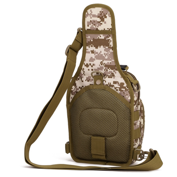 Сумка рюкзак тактическая военная через плечо Protector Plus X202 система Molle 5л desert digital камуфляж
